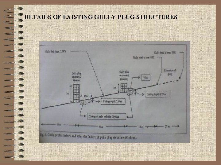 DETAILS OF EXISTING GULLY PLUG STRUCTURES 