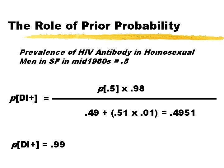 The Role of Prior Probability Prevalence of HIV Antibody in Homosexual Men in SF