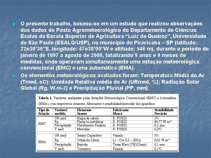 n n O presente trabalho, baseou-se em um estudo que realizou observações dos dados