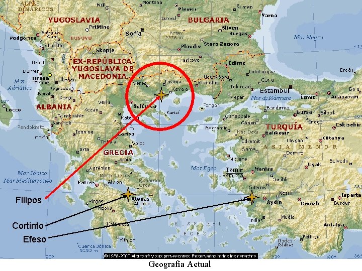 Filipos Cortinto Efeso Geografía Actual 