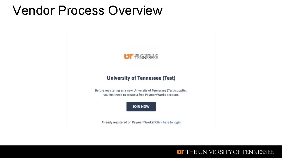 Vendor Process Overview 