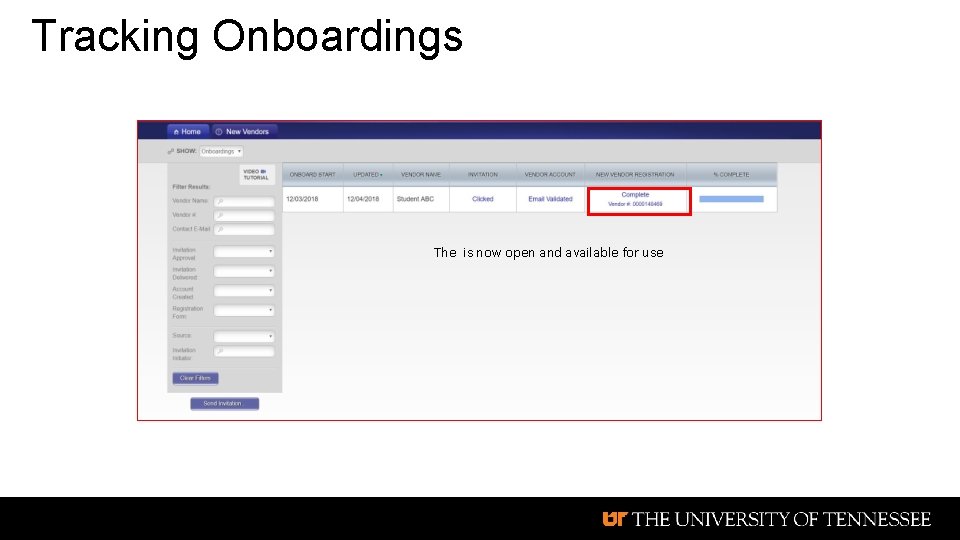 Tracking Onboardings The is now open and available for use 