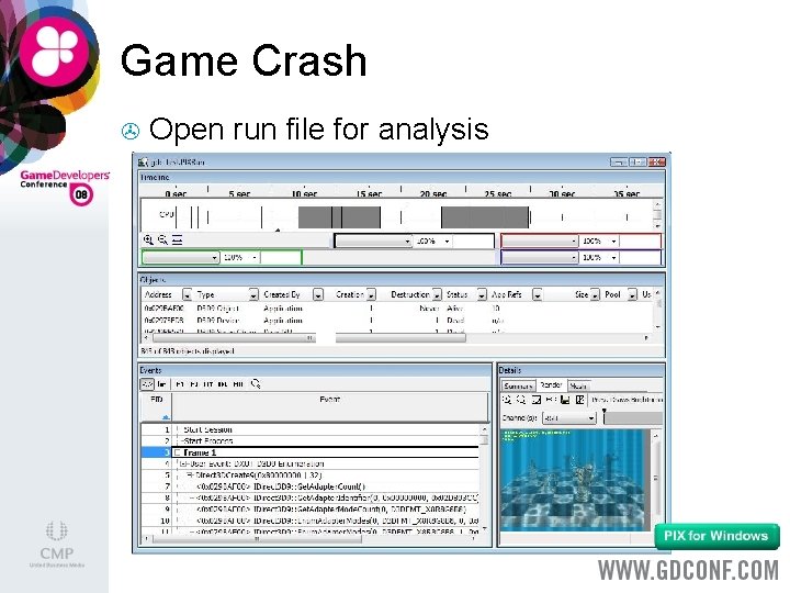 Game Crash > Open run file for analysis 