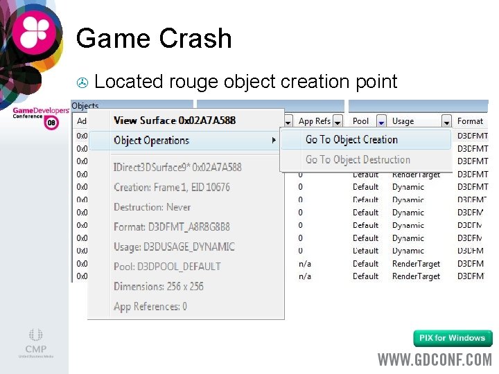Game Crash > Located rouge object creation point 