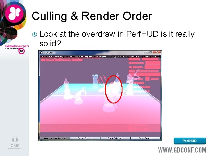Culling & Render Order > Look at the overdraw in Perf. HUD is it