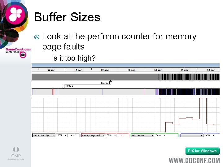 Buffer Sizes > Look at the perfmon counter for memory page faults > is