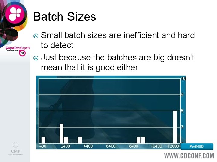 Batch Sizes Small batch sizes are inefficient and hard to detect > Just because