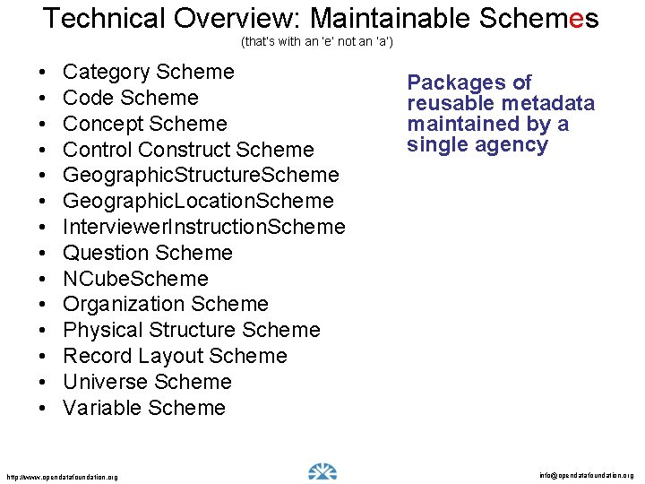 Technical Overview: Maintainable Schemes (that’s with an ‘e’ not an ‘a’) • • •