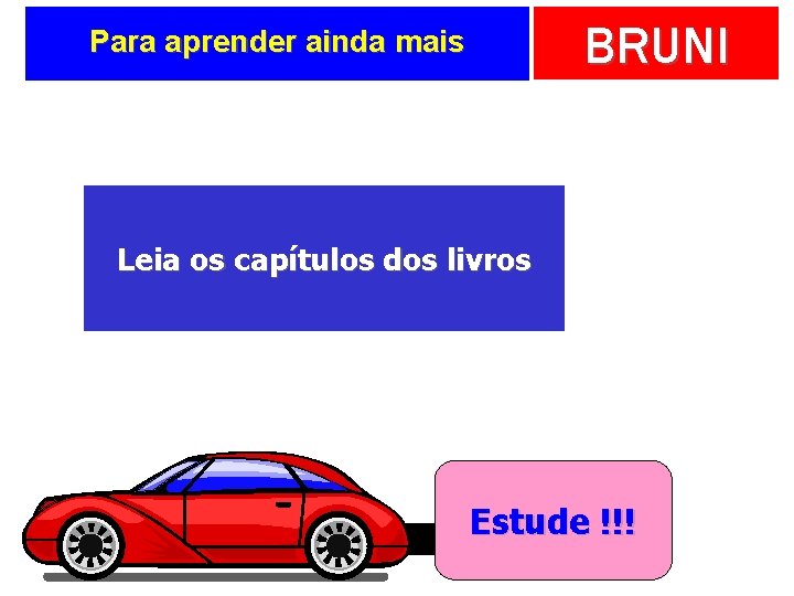 BRUNI Para aprender ainda mais Leia os capítulos dos livros Estude !!! 