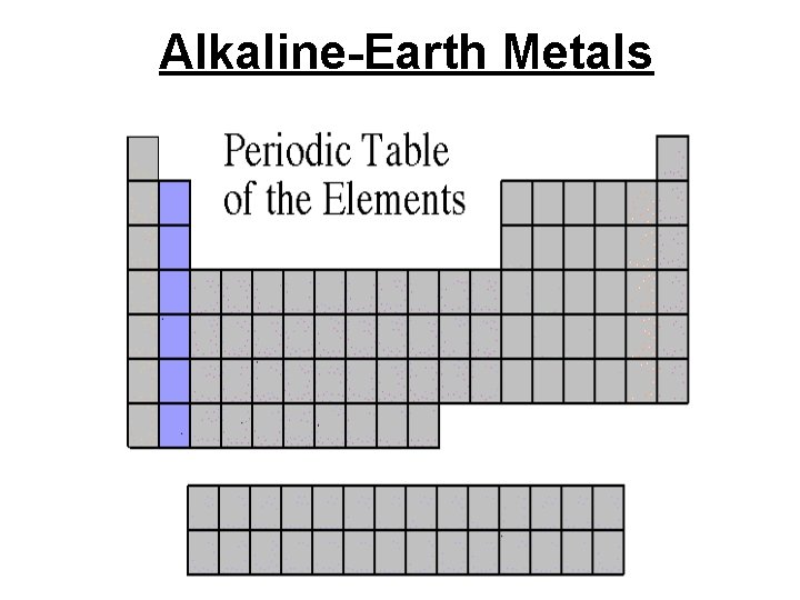 Alkaline-Earth Metals 