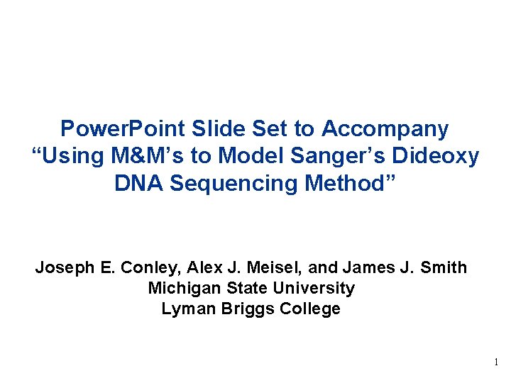 power point slide set to accompany using mms