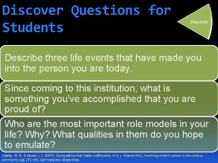Discover Questions for Students Describe three life events that have made you into the