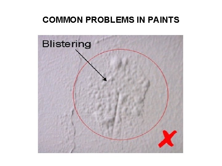 COMMON PROBLEMS IN PAINTS 