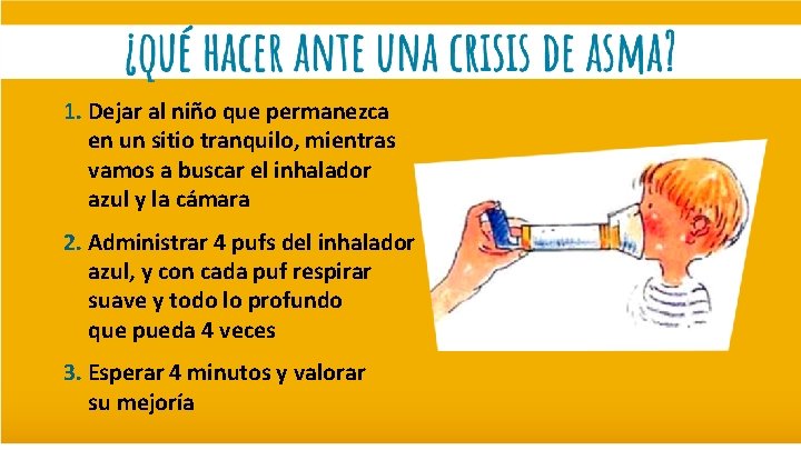 1. Dejar al niño que permanezca en un sitio tranquilo, mientras vamos a buscar