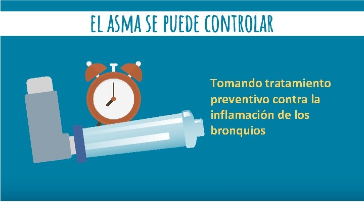 Tomando tratamiento preventivo contra la inflamación de los bronquios 