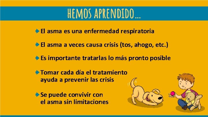 El asma es una enfermedad respiratoria El asma a veces causa crisis (tos, ahogo,