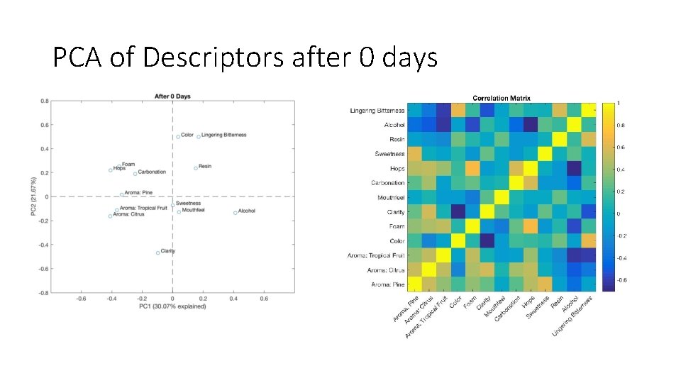 PCA of Descriptors after 0 days 