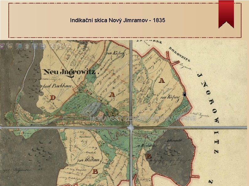 Indikační skica Nový Jimramov - 1835 