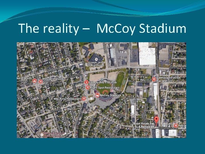 The reality – Mc. Coy Stadium 