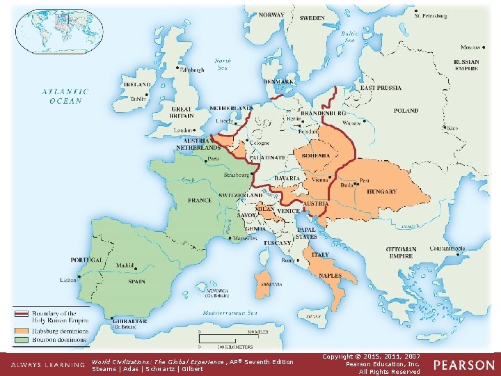 Map 18. 2 Europe Under Absolute Monarchy, 1715 The rise of absolute monarchies led