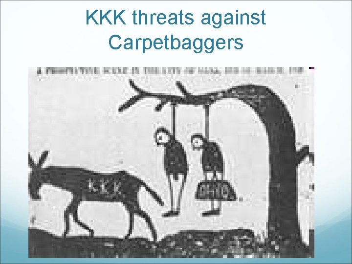 KKK threats against Carpetbaggers 