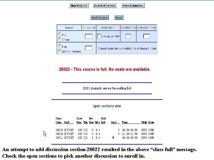 28022 - This course is full. No seats are available. University Registrar An attempt