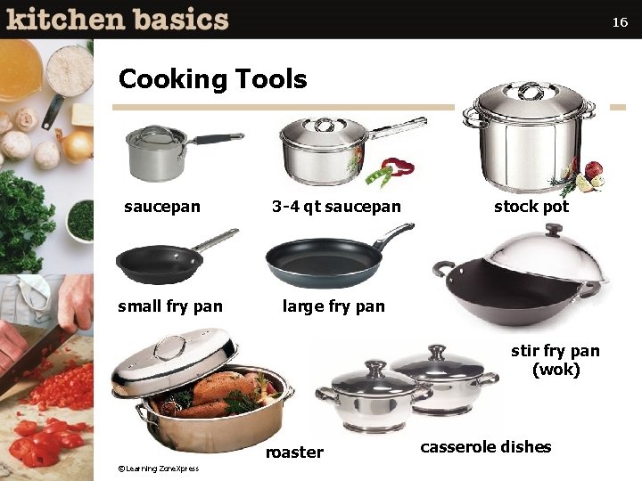 16 Cooking Tools saucepan small fry pan 3 -4 qt saucepan stock pot large