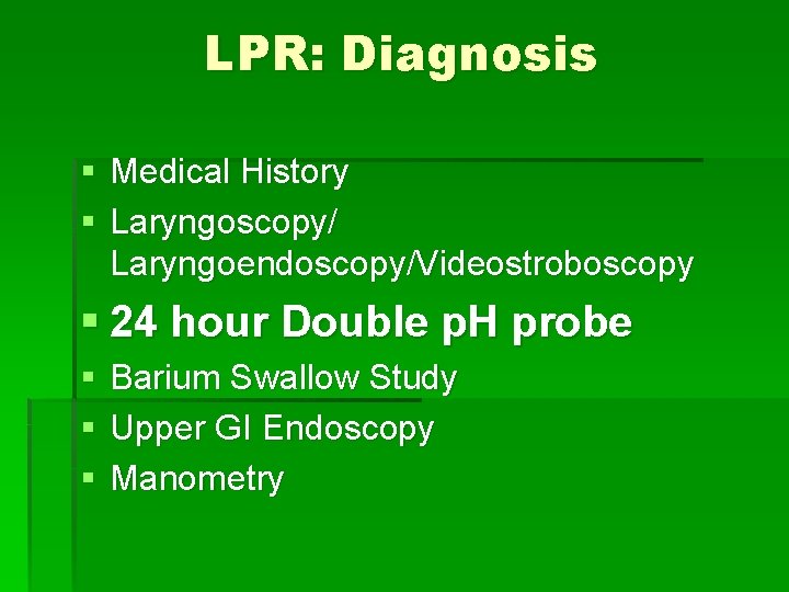 Laryngopharyngeal Reflux Granuloma By Isabel C Bula Presented