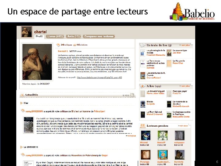 Un espace de partage entre lecteurs 6 