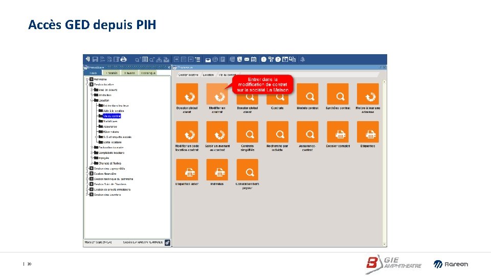 Accès GED depuis PIH 20 