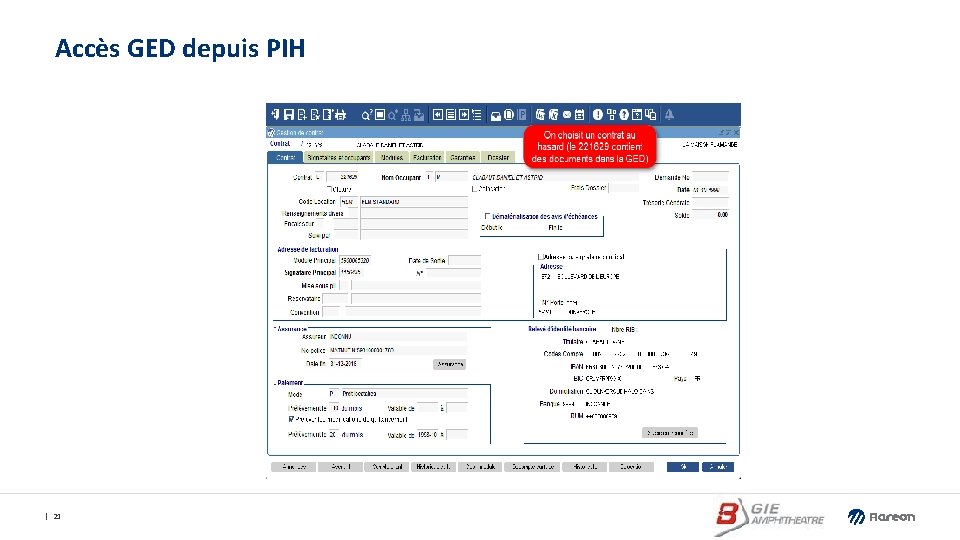 Accès GED depuis PIH 21 