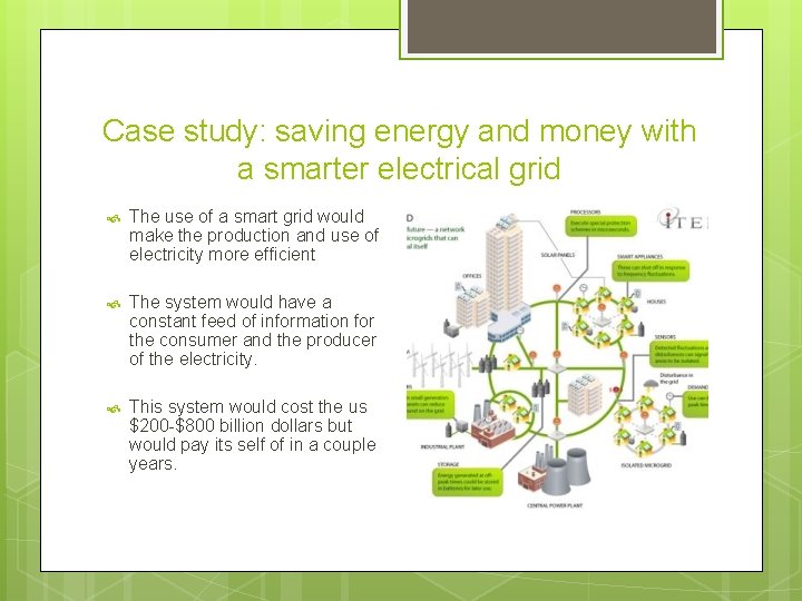 Case study: saving energy and money with a smarter electrical grid The use of