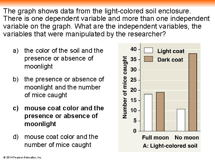 The graph shows data from the light-colored soil enclosure. There is one dependent variable