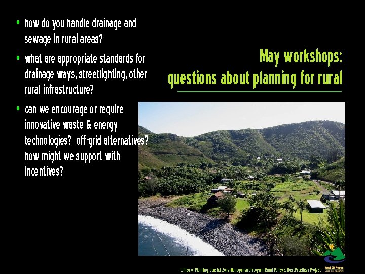  • how do you handle drainage and sewage in rural areas? • what