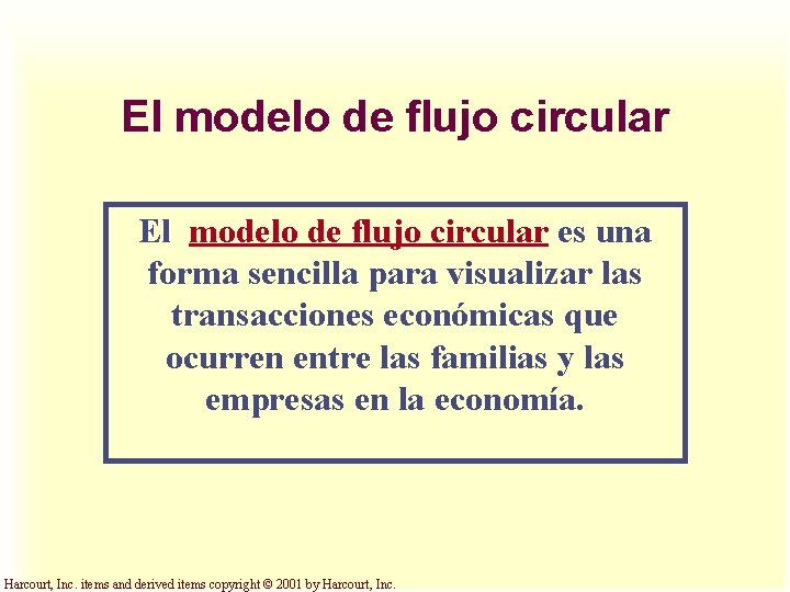 El modelo de flujo circular es una forma sencilla para visualizar las transacciones económicas