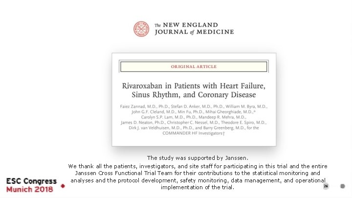 The study was supported by Janssen. We thank all the patients, investigators, and site