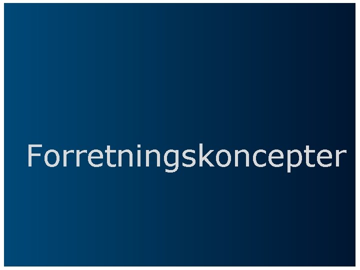 Forretningskoncepter 