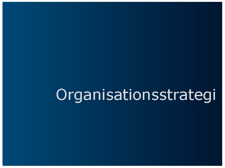 Organisationsstrategi 