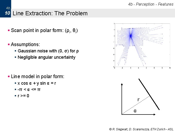 4 b - Perception - Features 4 b 10 Line Extraction: The Problem §