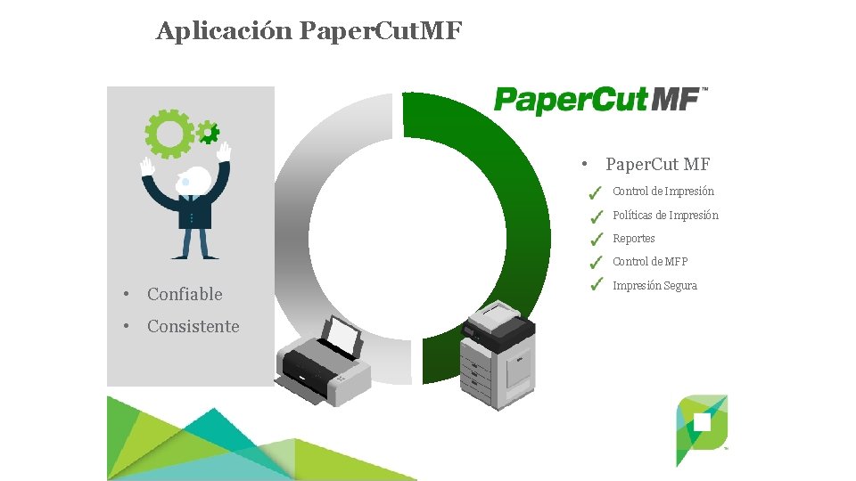 Aplicación Paper. Cut. MF • Paper. Cut MF Control de Impresión Políticas de Impresión