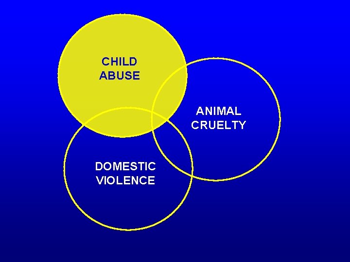 CHILD ABUSE ANIMAL CRUELTY DOMESTIC VIOLENCE 