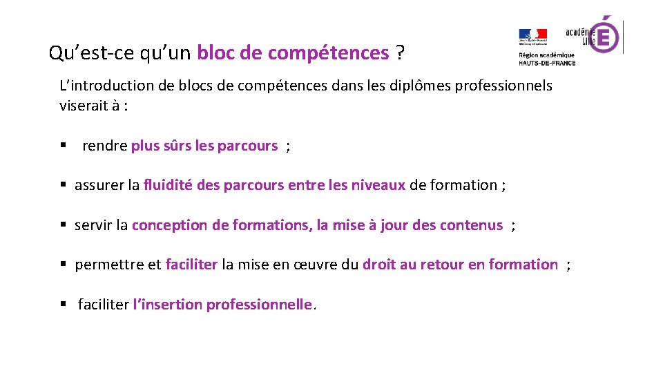 Qu’est-ce qu’un bloc de compétences ? L’introduction de blocs de compétences dans les diplômes
