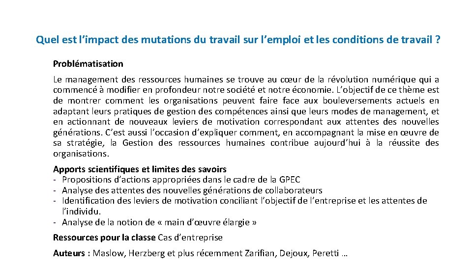 Quel est l’impact des mutations du travail sur l’emploi et les conditions de travail
