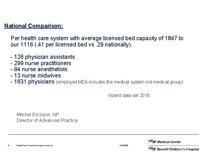 National Comparison: Per health care system with average licensed bed capacity of 1847 to