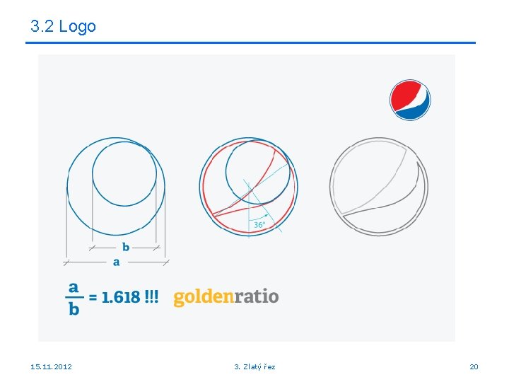3. 2 Logo 15. 11. 2012 3. Zlatý řez 20 