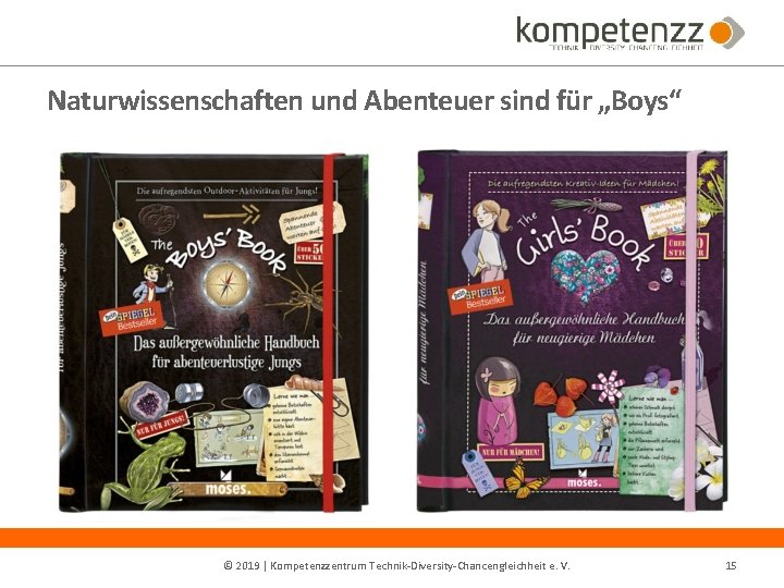 Naturwissenschaften und Abenteuer sind für „Boys“ © 2019 | Kompetenzzentrum Technik-Diversity-Chancengleichheit e. V. 15