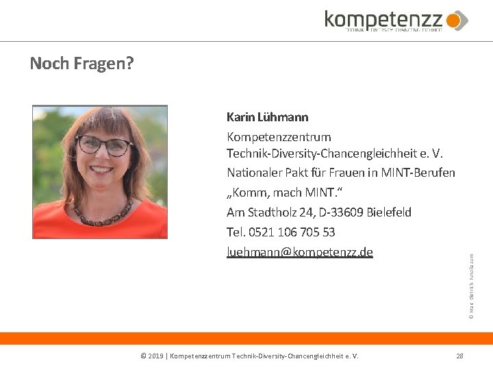 Karin Lühmann Kompetenzzentrum Technik-Diversity-Chancengleichheit e. V. Nationaler Pakt für Frauen in MINT-Berufen „Komm, mach