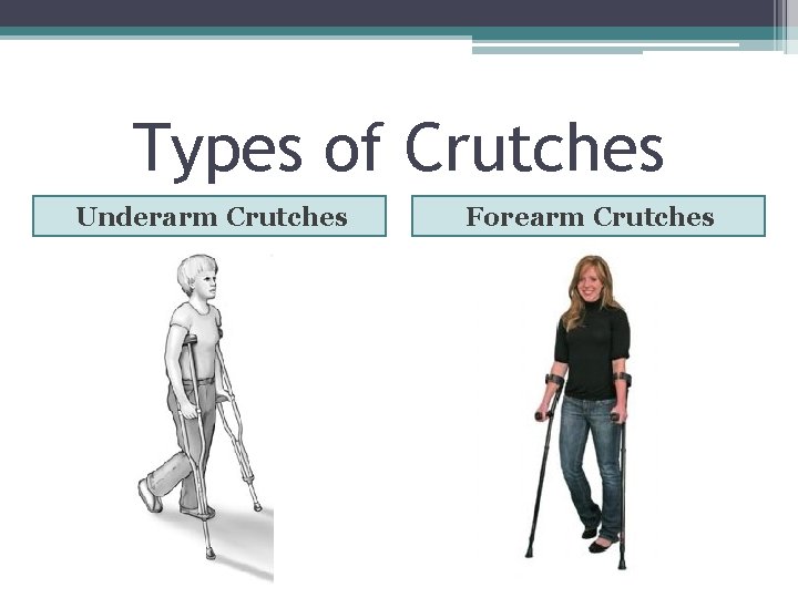 Types of Crutches Underarm Crutches Forearm Crutches 