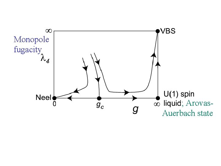 Monopole fugacity ; Arovas. Auerbach state 