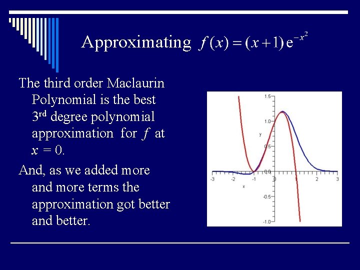Approximating The third order Maclaurin Polynomial is the best 3 rd degree polynomial approximation
